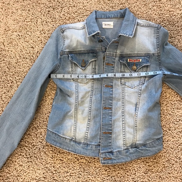 Hudson Stone Washed Denim Jean Jacket Girl Size Large - Picture 4 of 6